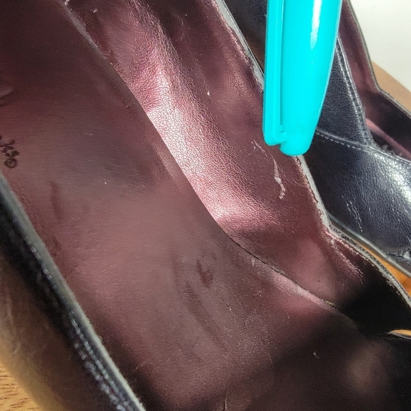 Clarks Indigo Elegant Black Leather Women's Heels Size 7 Comfy Wardrobe Staple - Picture 9 of 17